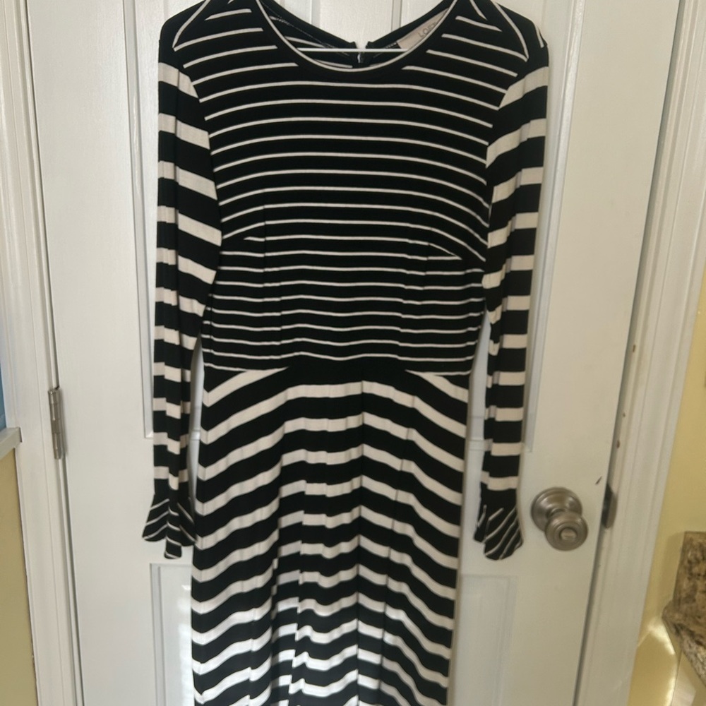 Black and White Striped Dress